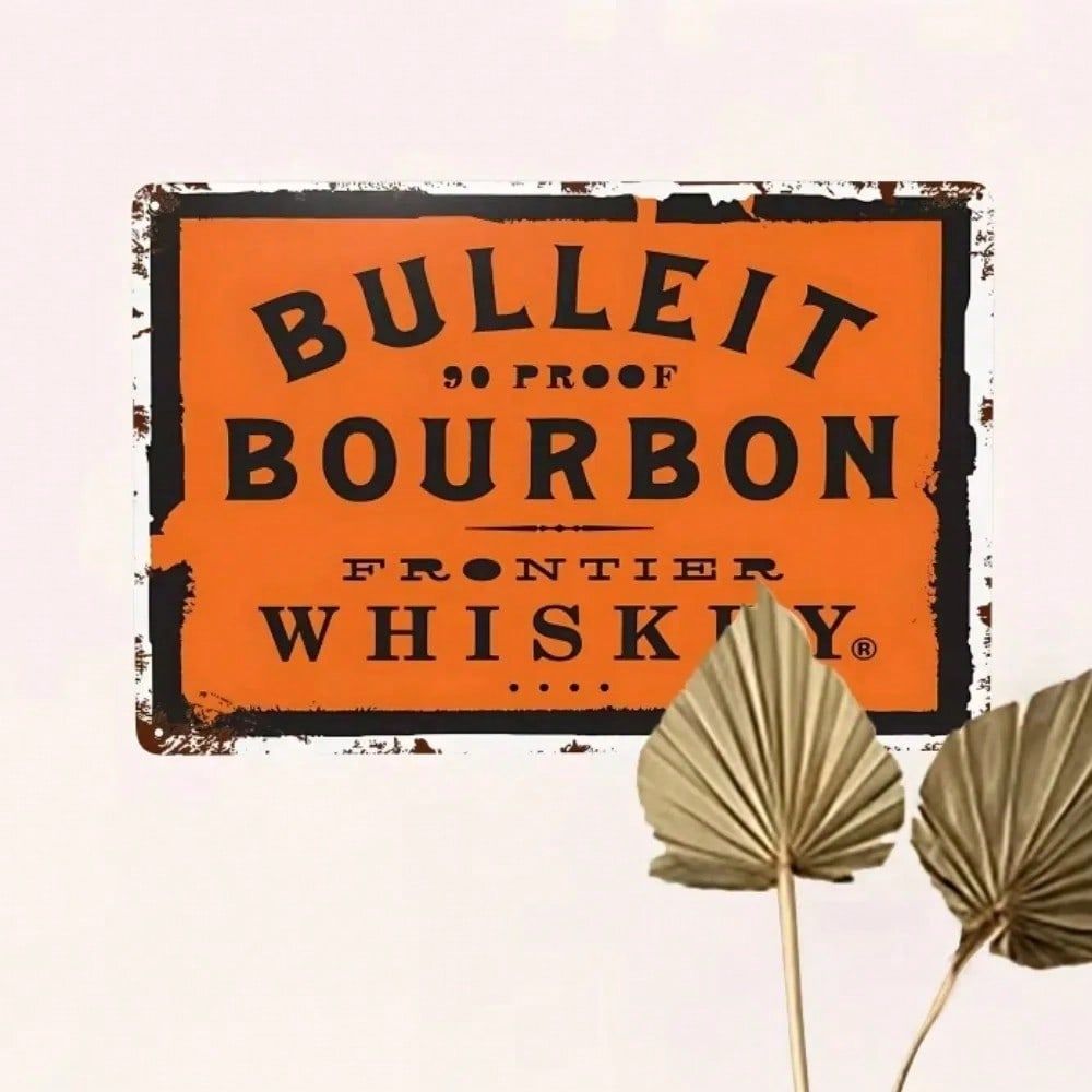 HELLOYOUNG Vintage Bourbon Sắt Tường Ký Thanh Quán Rượu Cafe Trang Trí Nhà Quà Tặng Cho Halloween Gi