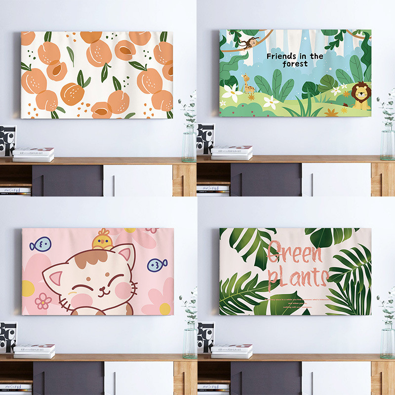 Vỏ Tivi Chống Bụi Dễ Thương LCD Tivi Bao Da Đàn Hồi Tivi Bụi 32 Inch 40 Inch 55 Inch 65 Inch Vỏ Vải 