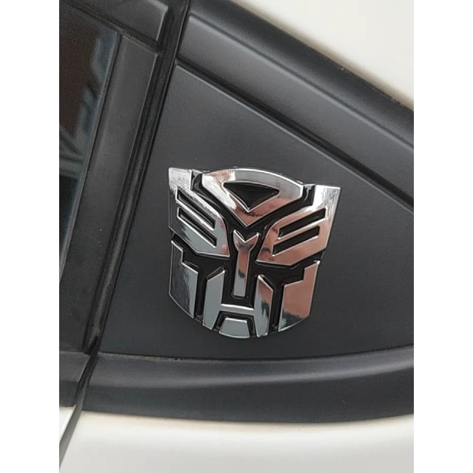 Miễn Phí Vận Chuyển Transformers Dán Xe Ô Tô Kim Loại Ba Chiều Nhãn Dán 3D Autobot Decepticon Autobo