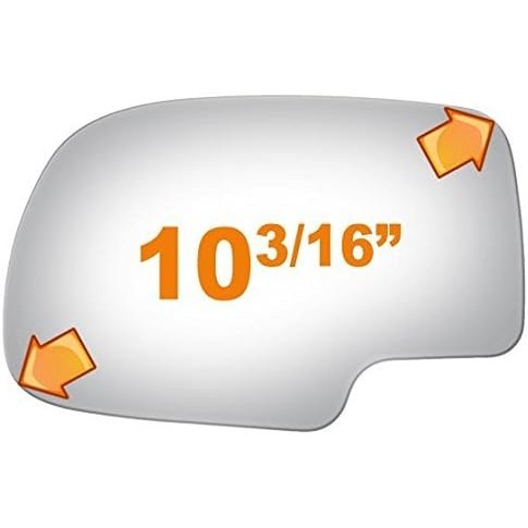 Burco 2780 Bên Lái Bên Trái Gương Thay Thế Kính Cho 2002-2006 Cadillac Escalade, Chevy Avalanche, Su