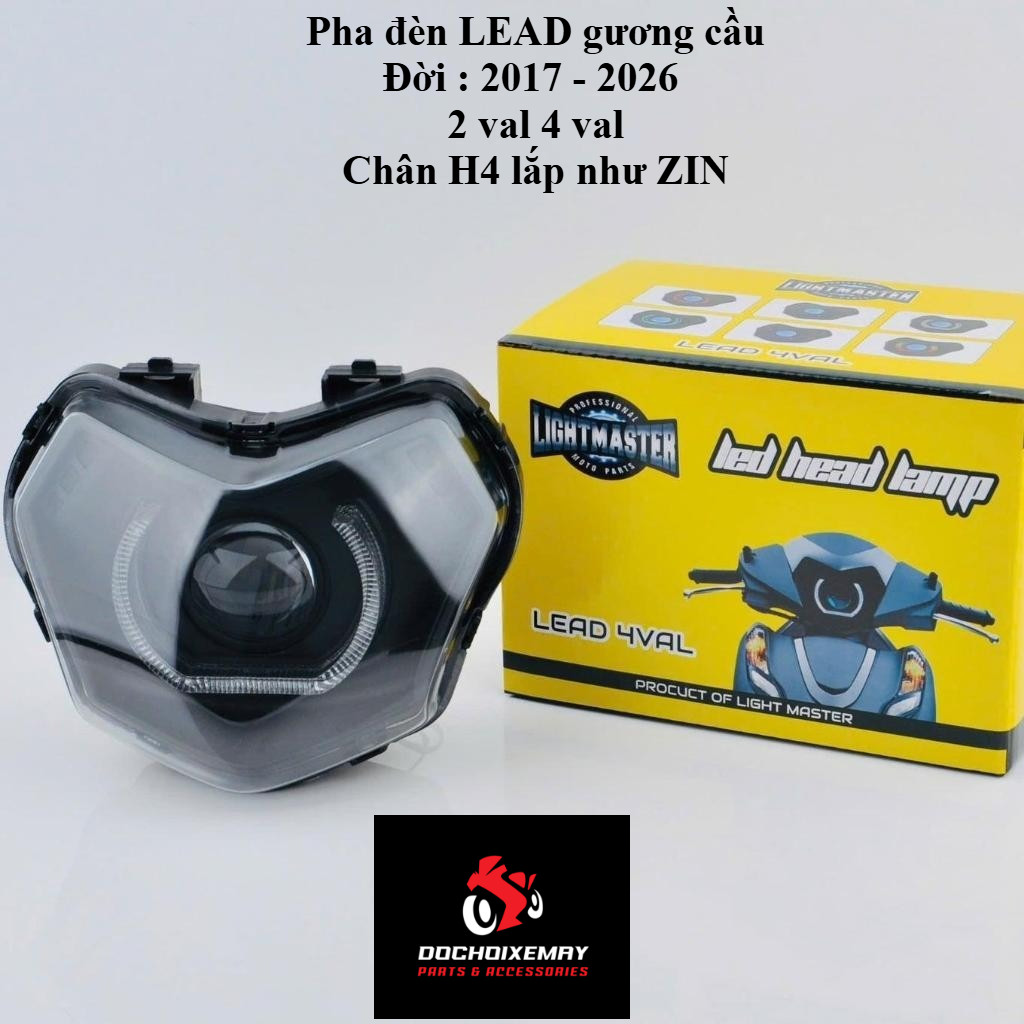 Pha Đèn LED Xe Lead 125 4Val 2017 – 2026 Lightmaster – Đèn Bi Cầu Cao Cấp Cho Lead 125 2Val / 4Val