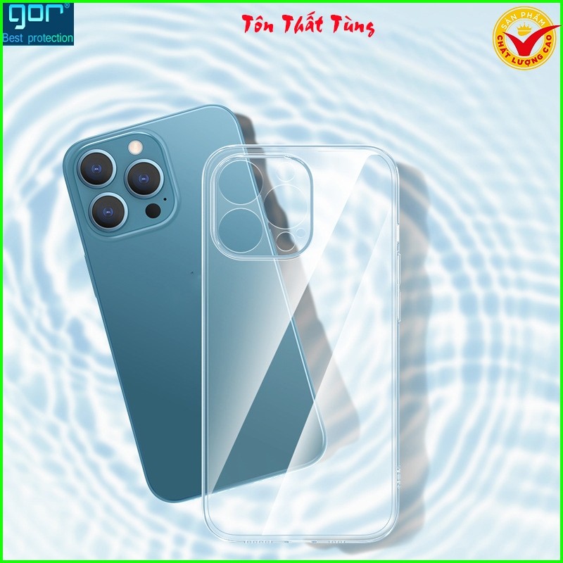 Ốp Lưng Dẻo Gor trong suốt iPHONE 13, IP 13 Pro Max, IP 13 Pro, IP 13 Mini ... chính hãng, kiểu dáng
