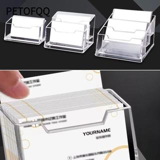 PETOFQQ 1 Cái Hộp đựng thẻ kinh doanh, Hộp đựng danh thiếp bằng nhựa Acrylic 1 / 2 / 3, Đồ dùng văn phòng trường học Hộp đựng thẻ trong suốt