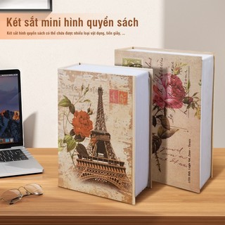 Két sắt mini hình sách có khóa mật khẩu – Hộp đựng tiền cao cấp, bảo quản tài sản cá nhân an toàn
