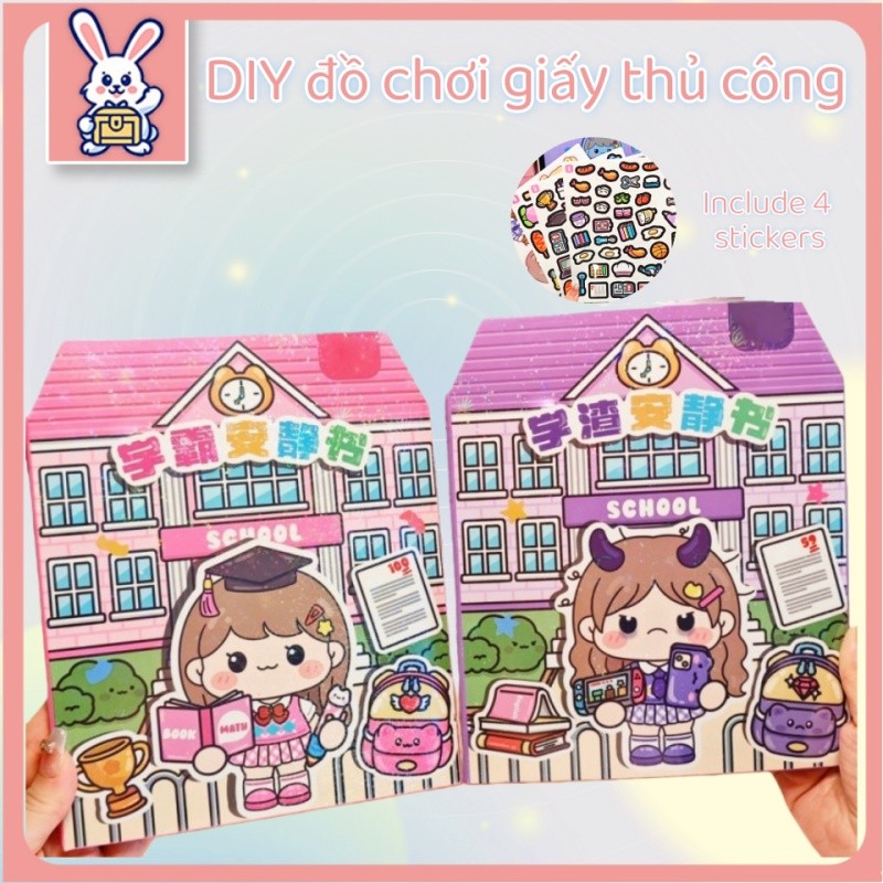 DIY đồ Chơi Giấy Thủ Công  Bộ Thủ Công Dán Sticker Sáng Tạo  Đồ Chơi An Toàn Làm Thủ Công