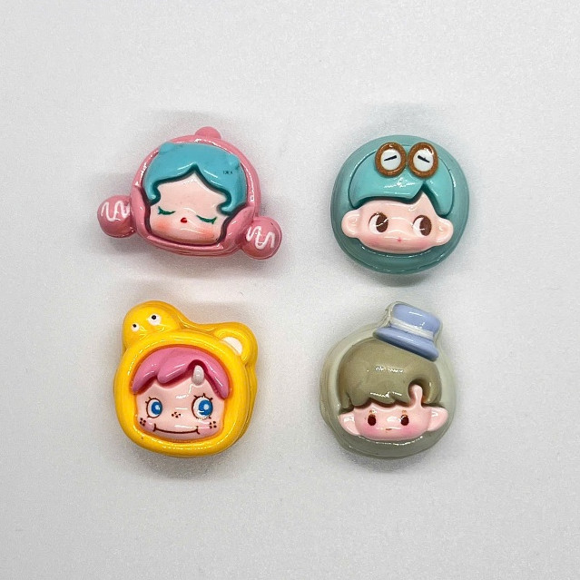 CHARM POP MART: 4 ART TOY - HACIPUU & DIMOO - STICKER TO , DÀY