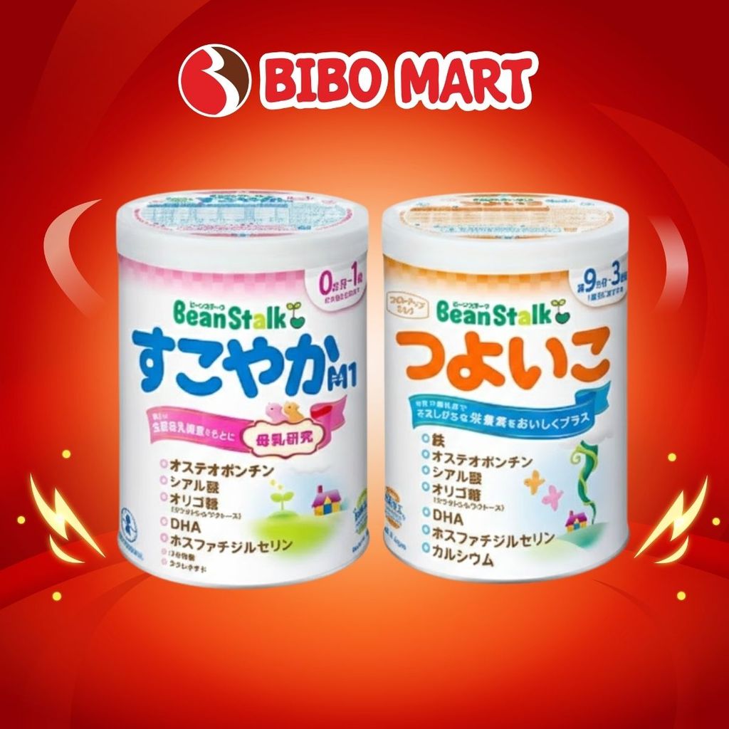 [KOL] Sữa BeanStalk Tsuyoiko Sukoyaka Cho Bé Sơ Sinh Lon 800g - Bibomart