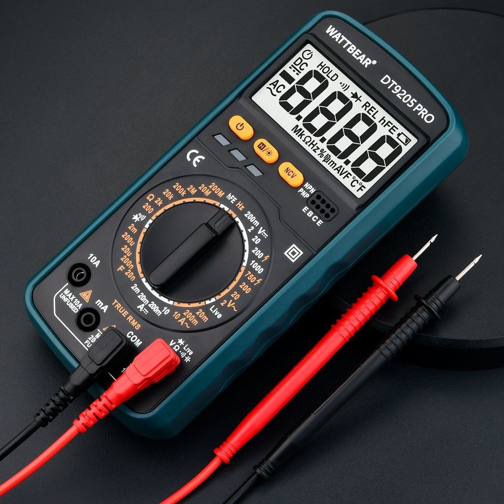 DT9205 PRO Đồng hồ vạn năng kỹ thuật số có độ chính xác cao Đa chức năng Chống xe lửa Máy vạn năng g