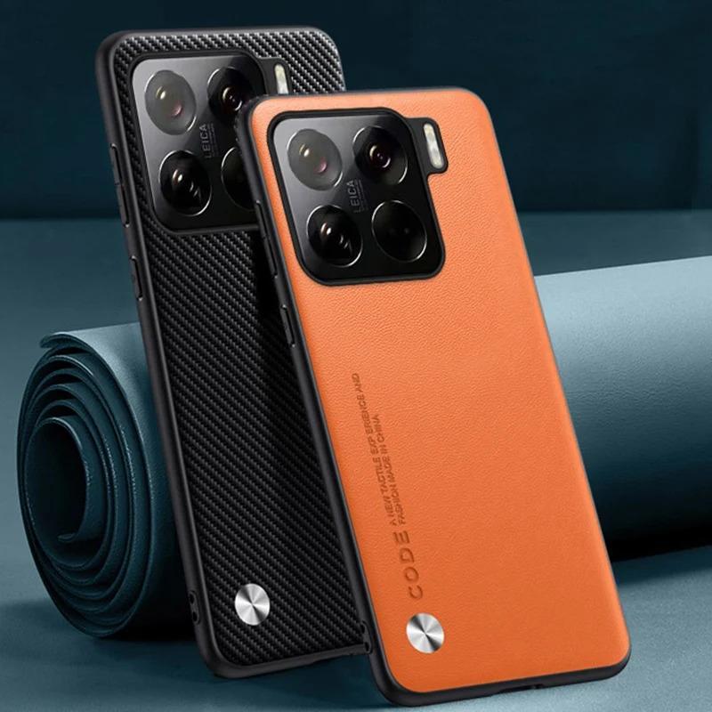 Ốp Da PU Sang Trọng Cho Xiaomi Mi 15 Pro Mi15 Ốp Lưng Silicon Mờ Bảo Vệ Điện Thoại Cho Xiaomi 15 Pro