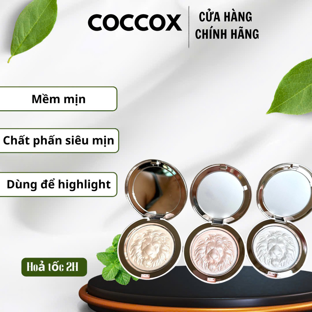 Phấn bắt sáng Lion Gloss Powder Highlight Sư tử mềm mịn sang chảnh bám phấn lên màu đẹp