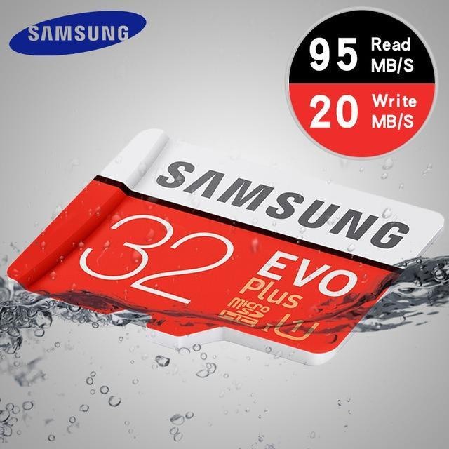 [HCM]Thẻ nhớ 32gb tốc độ cao Up to 95mb/s MicroSDHC Samsung EVO Plus (đỏ ) thẻ
