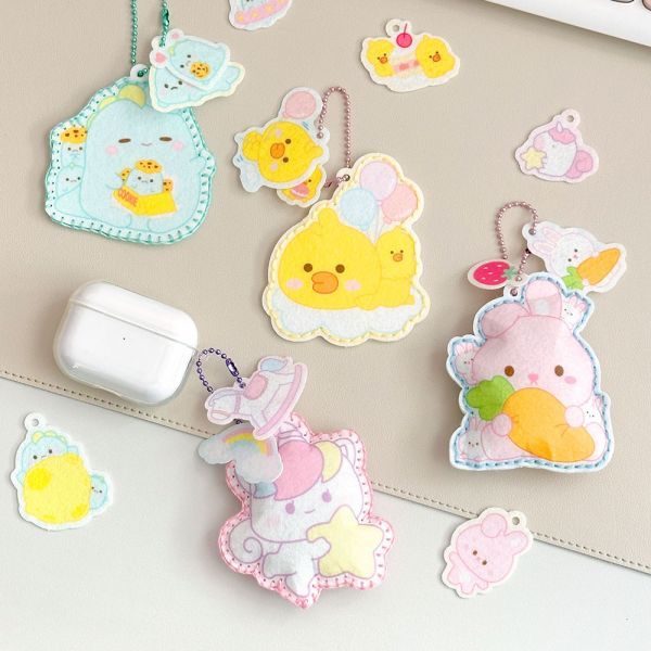 [DIY Kit] Bộ làm móc khóa Squishy Lazy Star Felt - Túi đồ chơi bóp mềm K-Stationery tự làm Bộ đồ chơ