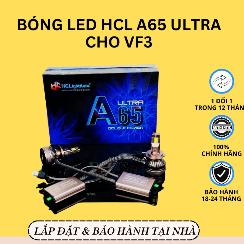 NEW 2026 Bóng Led HCL A65 Ultra cho VF3 | Công Suất 65w | Màu 5800K