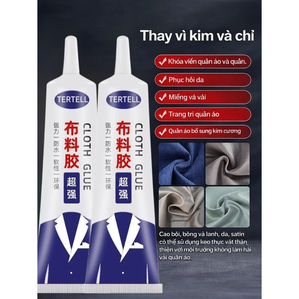 【Không Cần May/60 Giây Khô】 Keo Dán Vải YH Chống Bong Tróc - Chuyên Dụng Cho Vải/Quần Áo/Dày Da - Ke