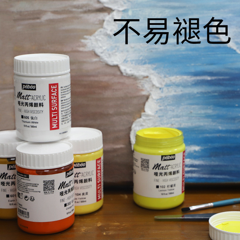 Sơn acrylic Bebio 300ml Sơn Matte Paint Paint Paint Sinh viên Vẽ tay nghệ thuật Sơn acrylic chuyên d