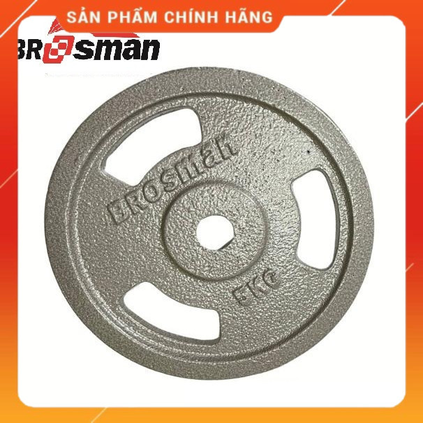 {Chính Hãng} Tạ đĩa bằng sắt cao cấp 5kg Brosman nhập khẩu , Tạ bánh 5kg, Tạ miếng 5kg (1 cái)