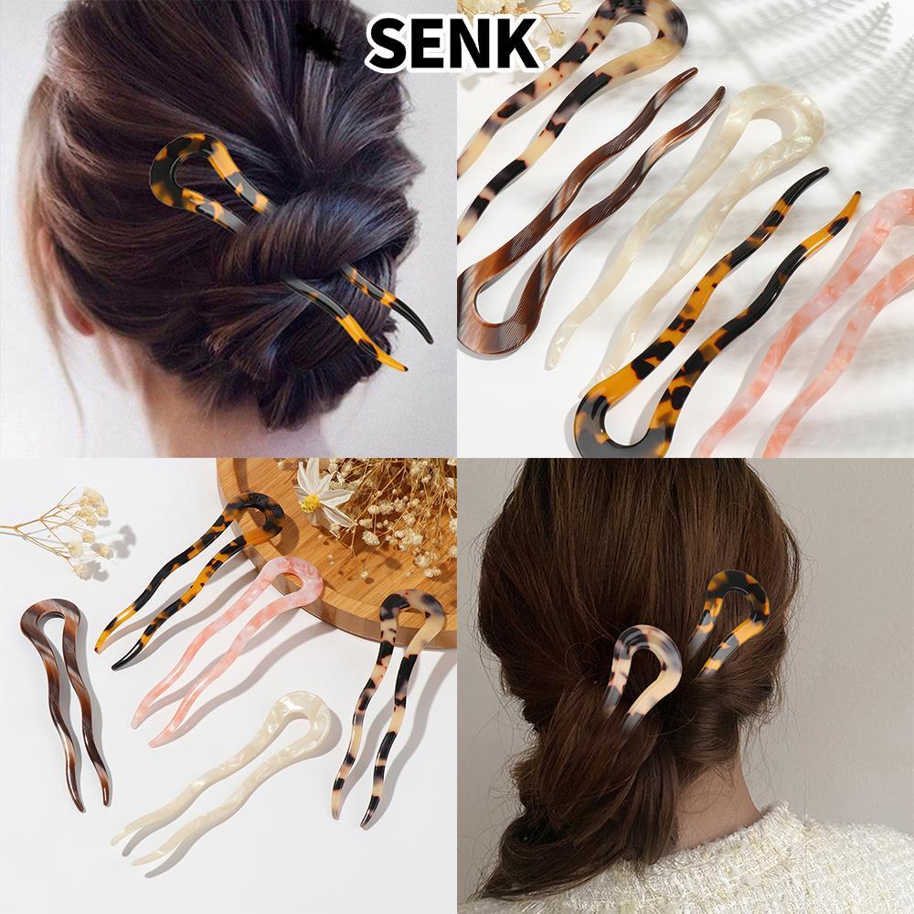 Kẹp tóc SENK Thời trang Acetate Da báo Kẹp tóc