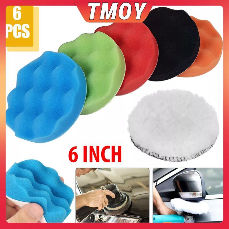 TMOY 6 Pa 6 Inch pound Đánh Bóng Miếng Lót Cắt Miếng Bọt Biển Bộ Dụng Cụ Đánh Bóng Ô Tô Bọt Biển Tự 
