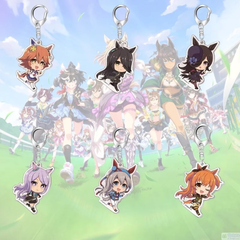 Móc khóa Anime Pretty Derby Umamusume Manhattan Cafe Rice Shower Mejiro McQueen Tamamo Cross Acrylic