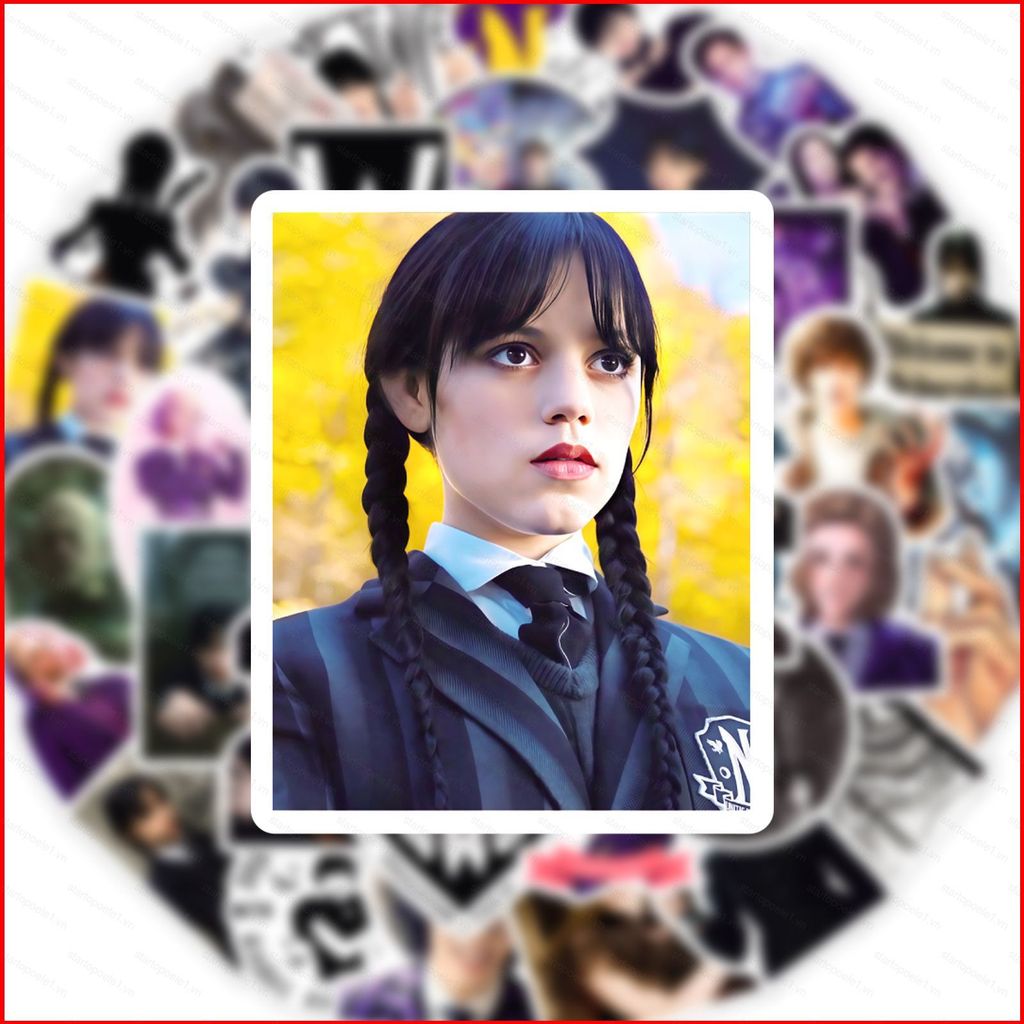 50 Cái / bộ Thứ Tư Mùa 2 Enid Sinclair Agnes DeMille Miếng Dán graffiti Chống Thấm Nước Cho Cốc Nước