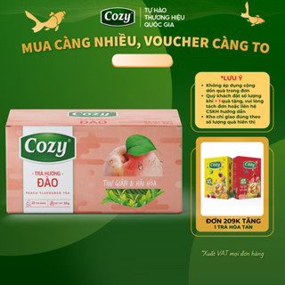 Combo 3 Trà Hương Đào Túi Lọc Cozy, Trà Túi Lọc Các Vị Trái Cây, Trà Thảo Mộc Ít Calo