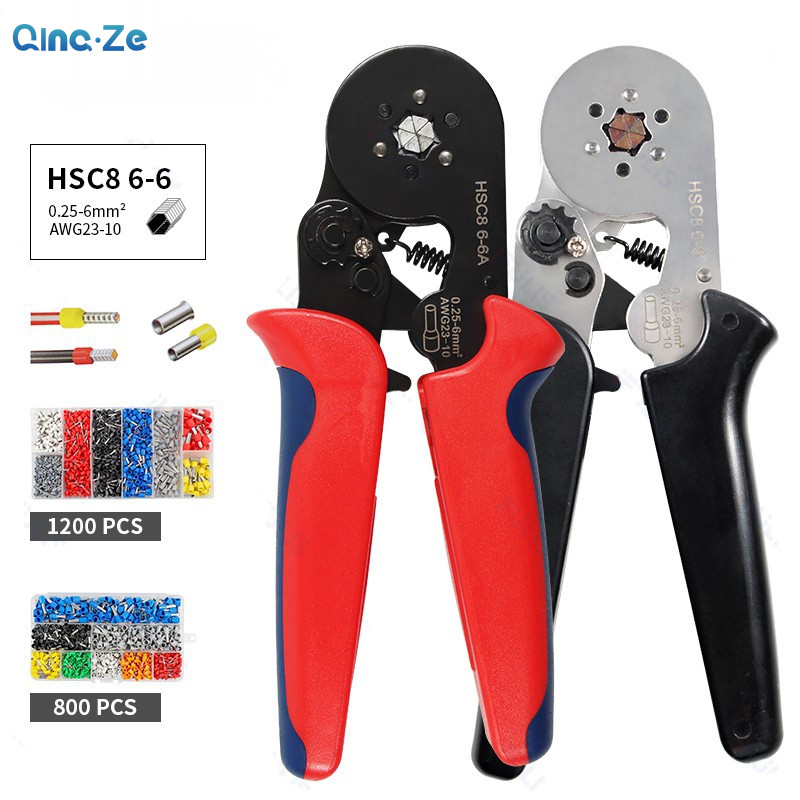 HSC8 6-4 Dụng Cụ Uốn Dây Vũ Nữ Thoát Y Uốn Đầu Nối Kìm Cáp Wring Crimper Ferrule Crimping Kìm HSC8 6
