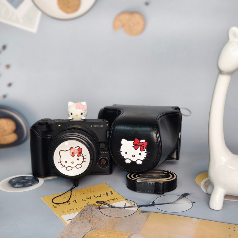 Thích hợp cho Vỏ da Canon r50v R50v Vỏ bảo vệ Tháo gỡ miễn phí Pin đón trực tiếp Vỏ máy ảnh Canon R5