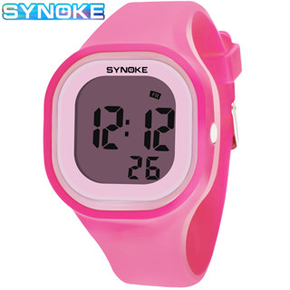Nhà sản xuất SYNOKE Jelly Phiên bản Hàn Quốc Đồng hồ nam nữ sinh viên Đồng hồ điện tử chống nước đầy màu sắc Dạ quang Silicone Cặp đôi 3.10 B