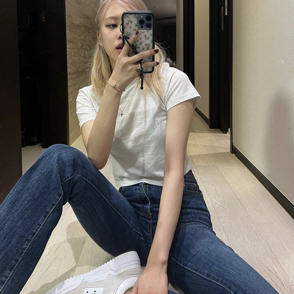 Clotty Team South Korea Instantfunk High-waisted, slimming, slightly flared jeans, same style as Par