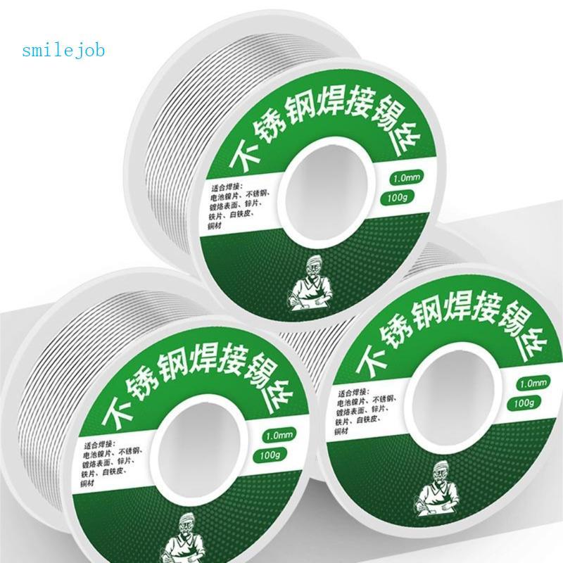 [smile *] Dây hàn nhẹ hơn Dây thiếc thiếc tan chảy lõi nhựa hàn cuộn FLUX 2 Vòng hàn 0%