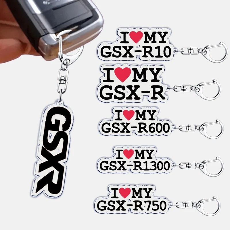 Móc khóa xe máy Suzuki GSXR GSX-R150 R1000 R600 R750 PKL Biker I Love My GSXR phụ kiện chìa khóa mic