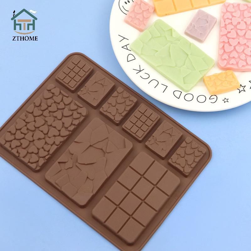 [ZTHOME] Khuôn sô cô la xếp nếp 9 khoang cấp thực phẩm Khuôn sô cô la không vách ngăn Boutique