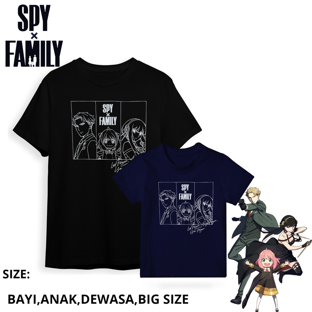 ❈ ้ ❈ SPY X FAMILY Forger Family Black / Áo thun X Spy Family Anya Forge cotton S-5XL Unisex