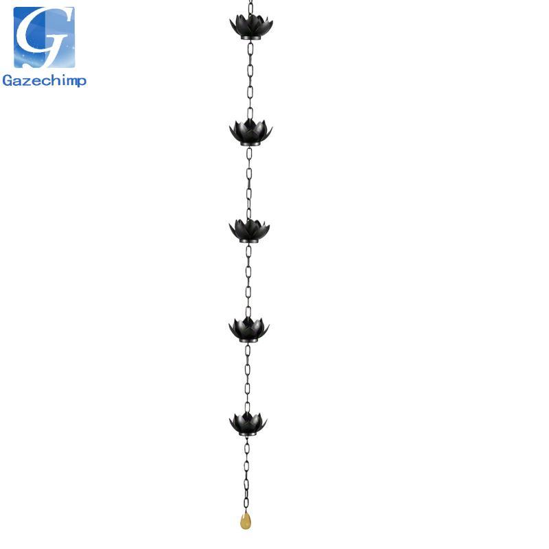 Gazebo Hoa Sen Mưa Dây Xích Trang Trí Mái hiên Thoát Nước Vintage Nước Mưa Bắt Ngoài Trời Sân Trang 