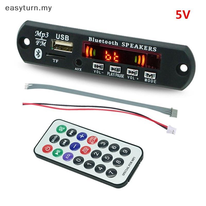 Eas Wireless 5.0 5V MP3 Board Âm thanh ô tô USB TF FM Radio Module MP3 Player có điều khiển từ xa CỦ