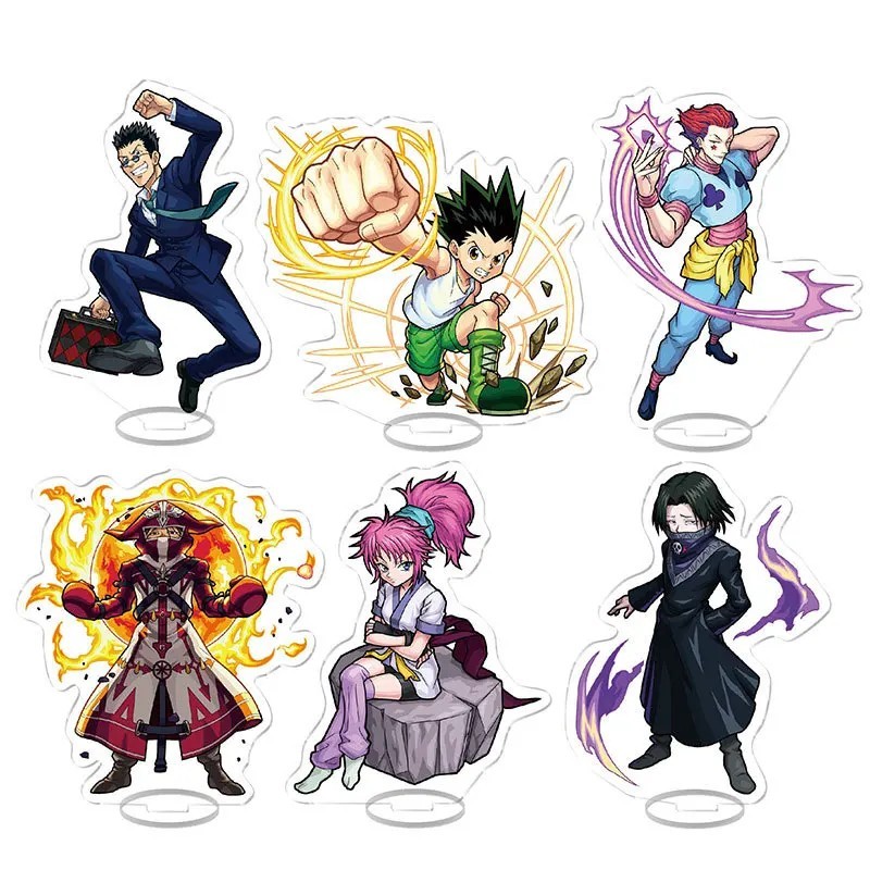 Standee anime Hunter x Hunter mô hình acrylic trang trí bàn học nhân vật Gon Hisoka Killua Feitan Le