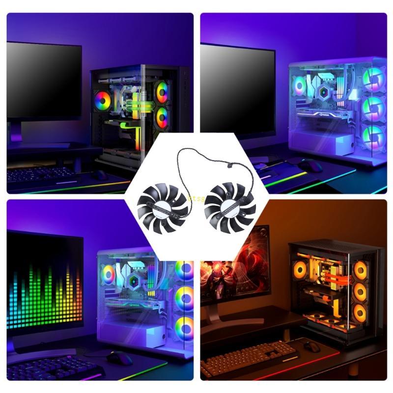 Btsg 4Pin VGA Video Card Quạt Làm Mát Cho GTX1060 GTX1070 GTX1070 1060 Thẻ VGA