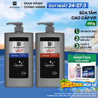 Sữa tắm nam cao cấp Romano VIP mạnh mẽ bí ẩn Passion / Vision 650g