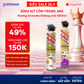 Bình Xịt Côn Trùng ARS diệt kiến/gián/muỗi/côn trùng hương Lavender/không mùi 300ml/500ml/600ml