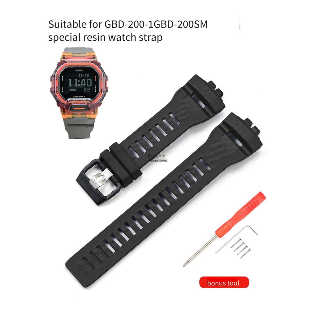 Thích hợp cho đồng hồ nhựa g-shock Casio GBD-200-1 / GBD-200SM có vòng đeo tay thể thao chống thấm n