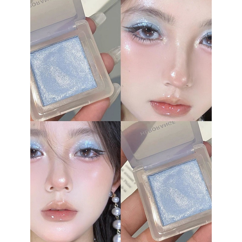 Spot Goods#Baby Shimmering blue eyeshadow～Cool-toned mint blue eyeshadow palette, green single color