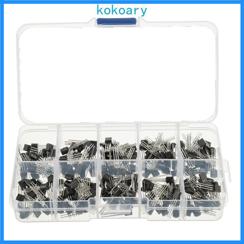 KOK Professional 250 Transistor Assortment BC327 BC337 A1015 C1815 dành cho thợ xây mạch