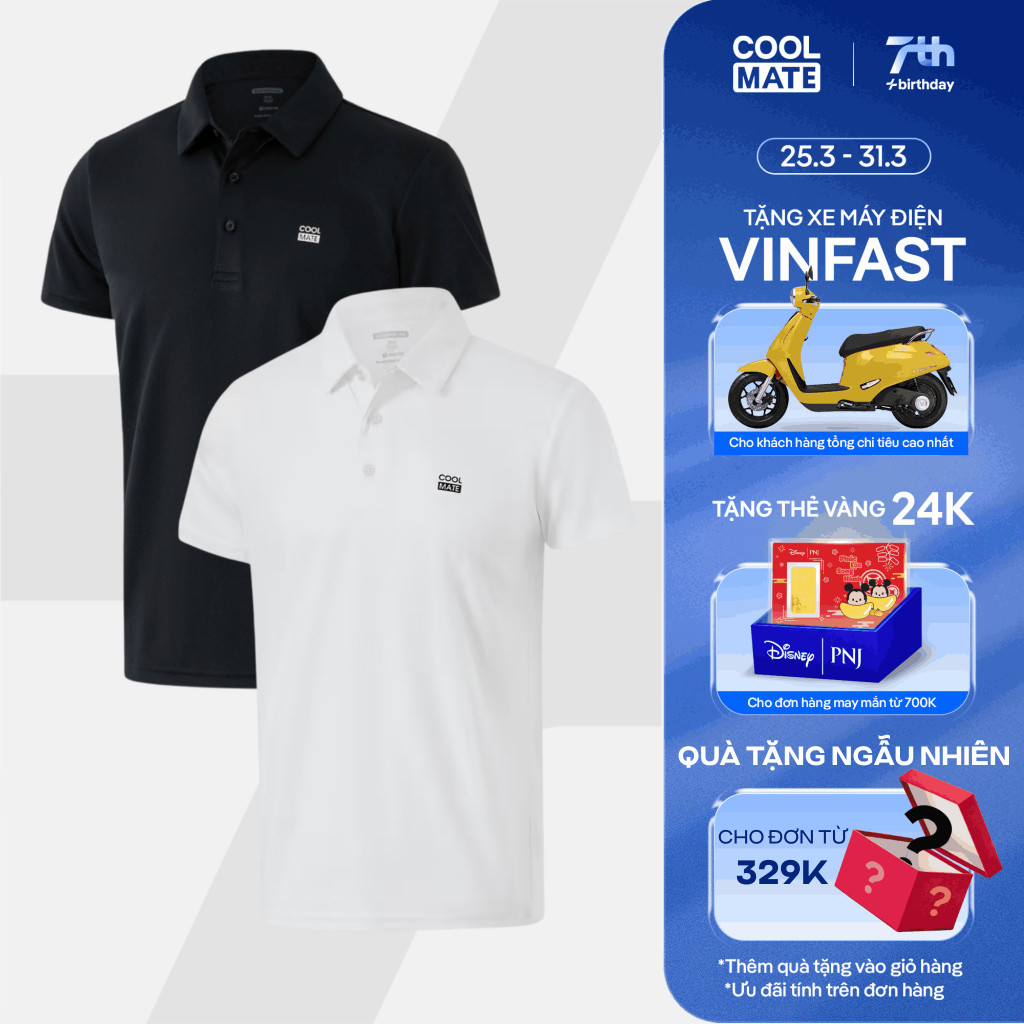 Combo 2 Áo polo nam thể thao Promax-S1  áo Gym, chạy bộ, Pickleball, Tennis thoáng khí, thấm hút tốt