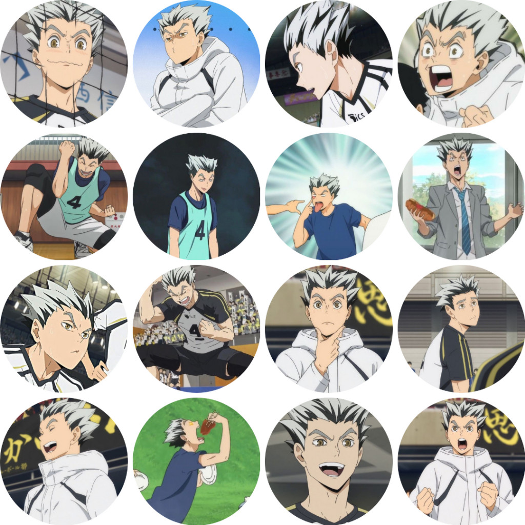 HUY HIỆU | Haikyuu Kotaro Bokuto Button Badge - Pin Size 58mm | Ghim Cài Áo
