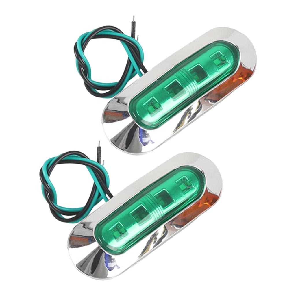 2 Miếng Xe Tải Bên Đánh Dấu Đèn 4LED Đèn Báo Universia Chống Thấm Nước Thay Thế Phụ Kiện Lắp Đặt Di 