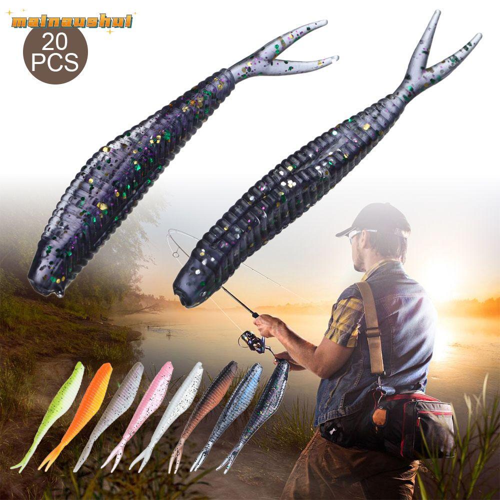 MainAushui 20 Mồi Giun Kim Sa Lấp Lánh Rãnh Silicon