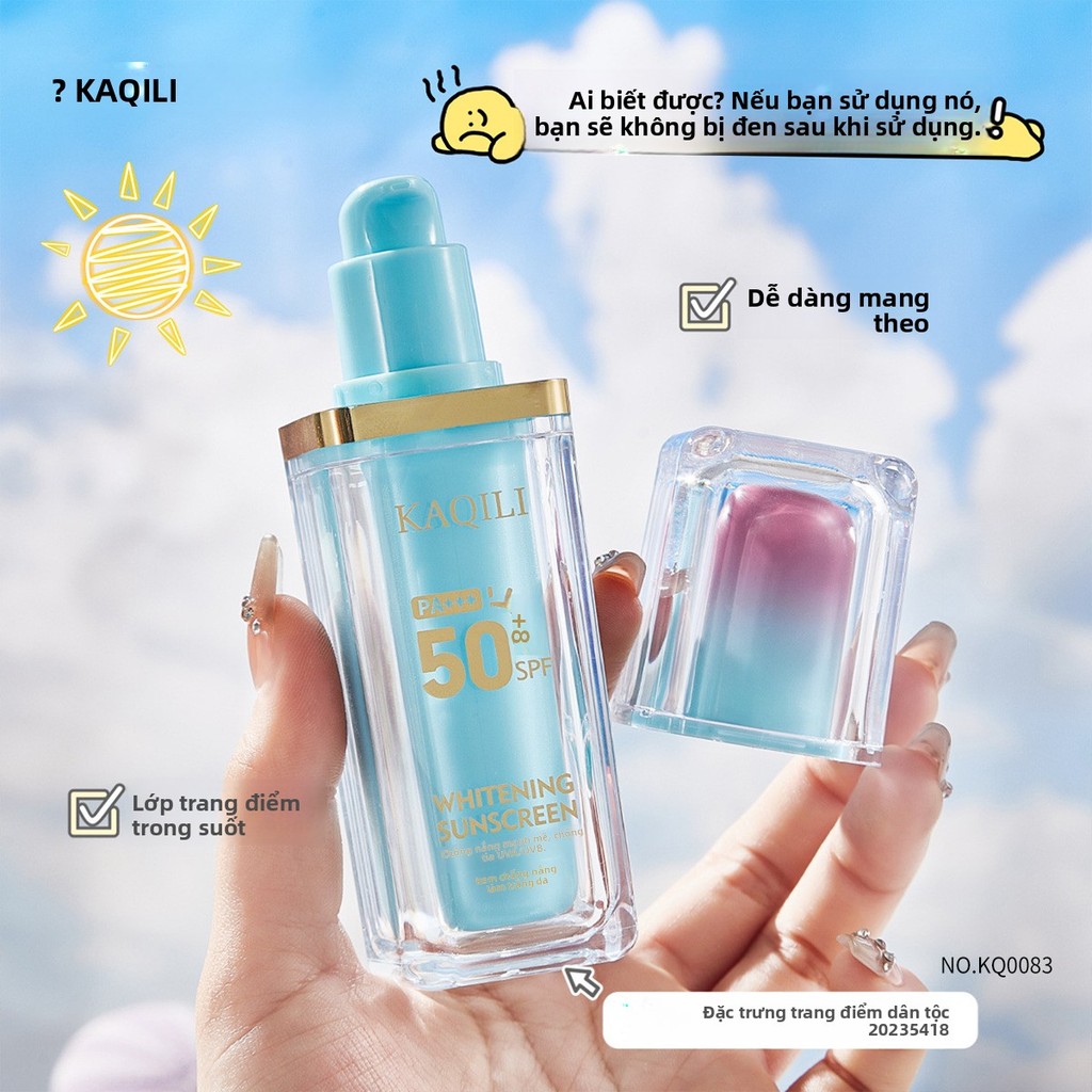 Kem chống nắng làm trắng da KAQILI KAQILI SPF50 + PA + + + Bảo vệ tia cực tím Cách ly chống nước Kem