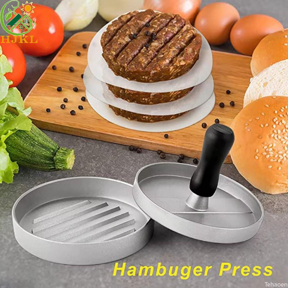 Khuôn Hamburger HJKL, với 100 Giấy Patty Nhôm Hamburger Máy ép thịt, Máy làm bánh mì kẹp thịt tròn t