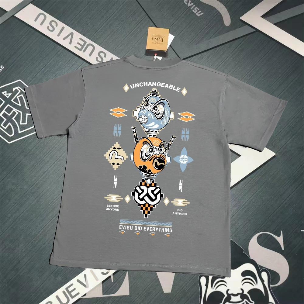 EVISU Áo sơ mi cổ điển size 6XL màu sắc đa dạng, cotton nguyên chất