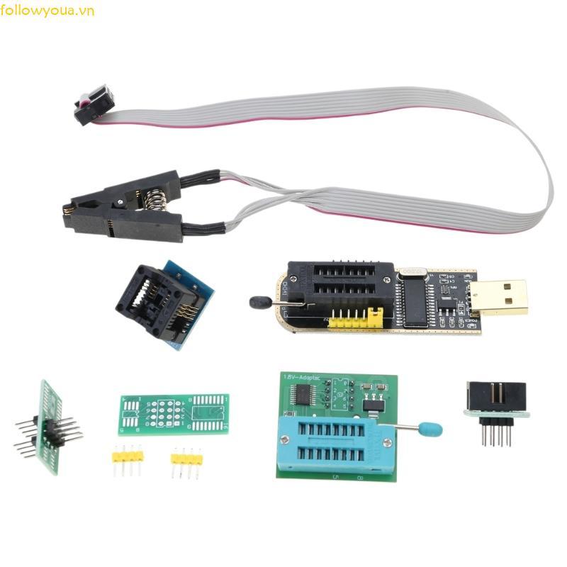 Fol CH341A Bộ lập trình USB Nhiều chức năng cho bộ nhớ Flash EEPROM BIOS với kẹp kiểm tra SOP8 SOP8 